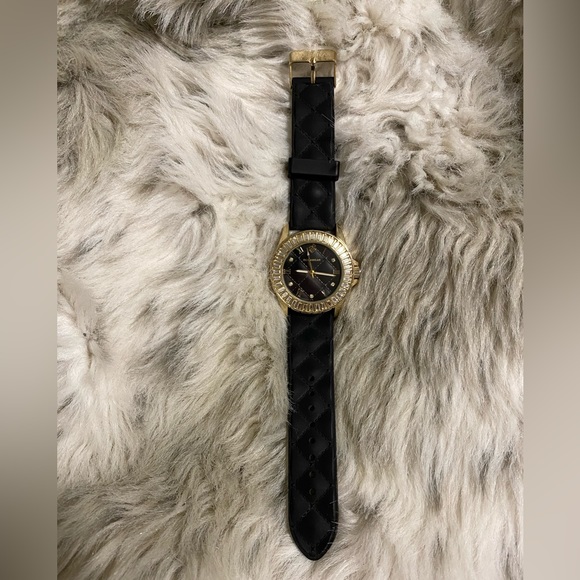 Vintage early 2000s Rocawear glam black and gold rhinestone watch - Picture 4 of 6